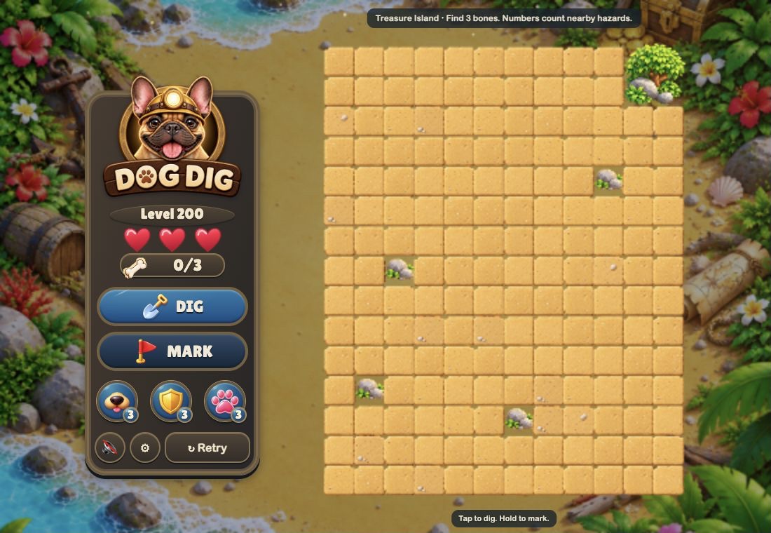 Dig Dog game screen